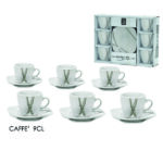 Σετ 6 φλυτζάνια με πιατάκια 9cl [77524301]
