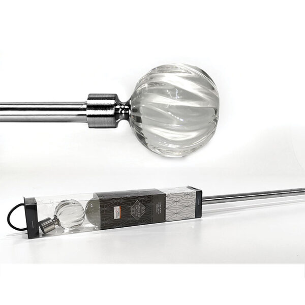 Μεταλλικό επεκτεινόμενο κουρτινόξυλο ασημί 120-210cm [77606186]