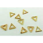 Σετ 500 μεταλλικά τρίγωνα χρυσά διακοσμητικά νυχιών [40502081]
