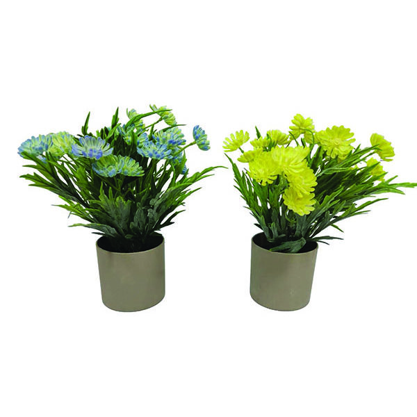 Γλαστράκι πλαστικό με λουλούδια 25cm [87059503067]