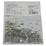 Φακελάκι με 1440 ιριδίζοντα στρασάκια νυχιών τύπου Zwarofski [40502102]