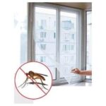 Σίτα εντόμων παραθύρου με αυτοκόλλητο Velcro 100x100cm λευκό OEM