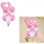 Μπουκέτο μπαλονιών ροζ-λευκό 11 τεμάχια 23119 OEM