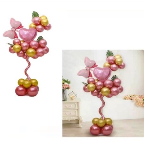 23157_evpx-cq Μπουκέτο μπαλονιών δεντράκι ροζ-χρυσό 23157 OEM - Image 1