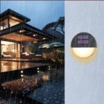 Ηλιακό φωτιστικό τοίχου LED  λευκό θερμό 1W μαύρο AIGOSTAR 321819 AIGOSTAR