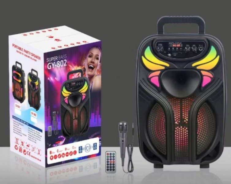 802_dp8f-9y Φορητό ηχείο καραόκε με μικρόφωνο Bluetooth 8" GY-802 OEM - Image 1