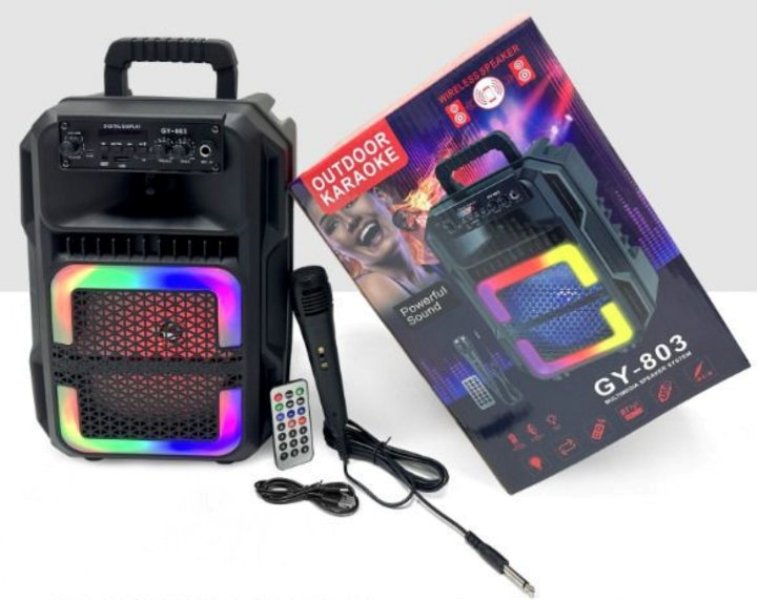 803_rmer-6n Φορητό ηχείο καραόκε με μικρόφωνο Bluetooth 8" GY-803 OEM - Image 1
