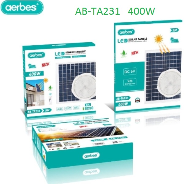 AB-TA231_1_mo58-am Ηλιακό φωτιστικό οροφής LED με τηλεχειριστήριο 400W AB-TA231 AERBES Aerbes - Image 1
