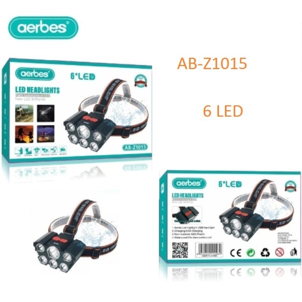AB-Z1015_1_cdoe-93 Επαναφορτιζόμενος προβολέας κεφαλής 6LED AB-Z1015 Aerbes Aerbes - Image 1
