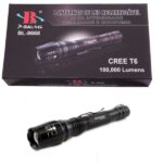 Φακός CREE LED επαναφορτιζόμενος T6 με zoom BL-8668 OEM