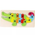 Ξύλινο παζλ με αριθμούς Κροκόδειλος OEM
