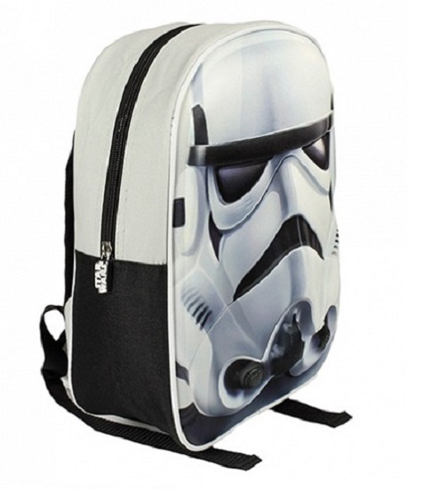 Παιδικό σακίδιο πλάτης με φερμουάρ και ρυθμιζόμενους ιμάντες 3D Πόλεμος των Άστρων Stormtrooper OEM - Image 1