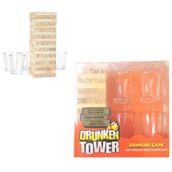 DRUNKEN_TOWER_1_4yny-t6 Επιτραπέζιο παιχνίδι δεξιοτήτων Μεθυσμένος Πύργος 48 τουβλάκια AN21448B OEM - Image 1
