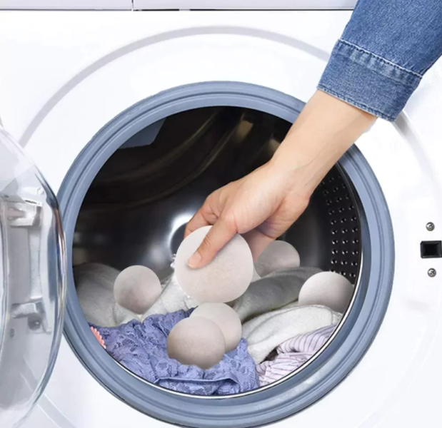 DRYER_BALLS_3_jpjv-c5 Σετ 6τμχ μάλλινες μπάλες για στεγνωτήριο ρούχων Dryer Balls Sheep Wool OEM - Image 1