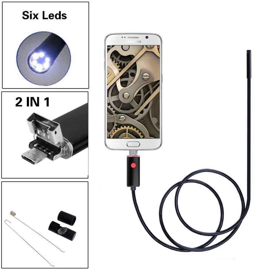 Endoscopic_camera_for_Android_10m_www.allsales.gr_im3c-nr USB android ενδοσκοπική αδιάβροχη κάμερα μικροσκόπιο με φωτισμό 6x LED για κινητά τηλέφωνα, tablet & PC, OTG 5m OEM - Image 1