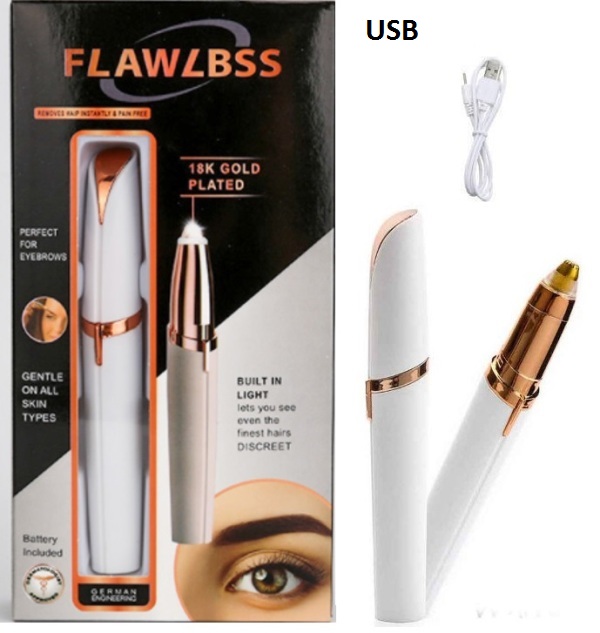 FLAWLESS_USB_1_1e2d-qj Επαναφορτιζόμενη ξυριστική μηχανή φρυδιών USB 8403 OEM - Image 1
