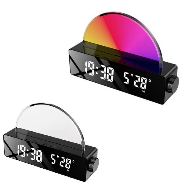 CREATOR: gd-jpeg v1.0 (using IJG JPEG v62), quality = 90 Μαγικό ξυπνητήρι με εφέ φωτισμού μαύρο S286A OEM - Image 1