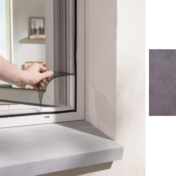 Σίτα εντόμων παραθύρου με αυτοκόλλητο Velcro 150x180cm  γκρι OEM