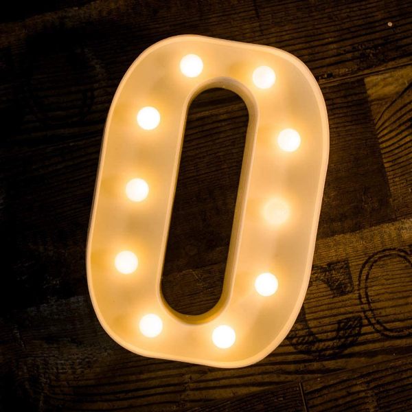 O_di37-ib Γράμμα LED μπαταρίας O 22cm OEM - Image 1