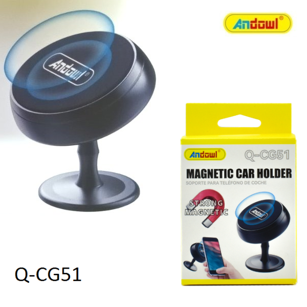 Q-CG51_1_v3vj-i7 Μαγνητική βάση τηλεφώνου αυτοκινήτου μαύρη Q-CG51 ANDOWL Andowl - Image 1