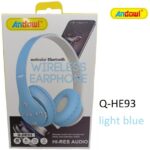 Ασύρματα, επαναφορτιζόμενα ακουστικά κεφαλής Bluetooth γαλάζια Q-HE93 ANDOWL Andowl