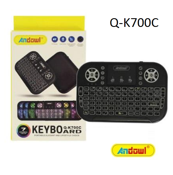Q-K700C_1_4i33-8j Επαναφορτιζόμενο μίνι ασύρματο πληκτρολόγιο Q-K700C ANDOWL Andowl - Image 1