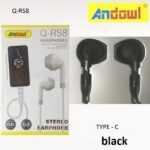 Στερεοφωνικά ακουστικά Type-C μαύρα Q-RS8 ANDOWL Andowl