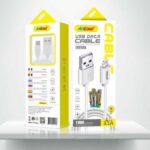 Καλώδιο δεδομένων USB Lightning 1μέτρο λευκό Q-SJ1A ANDOWL Andowl