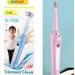 Επαναφορτιζόμενη παιδική ηλεκτρική οδοντόβουρτσα USB Ροζ αρκουδάκι Q-YS9 ANDOWL Andowl