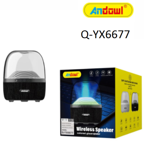 Q-YX6677_1_z10x-sg Επαναφορτιζόμενο, ασύρματο ηχείο μαύρο Q-YX6677 ANDOWL Andowl - Image 1