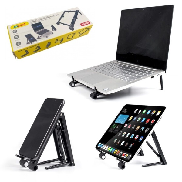 Q-ZJ009_2_p04k-tn Πτυσσόμενη βάση Tablet, laptop, τηλεφώνου μαύρη Q-ZJ009 ANDOWL Andowl - Image 1