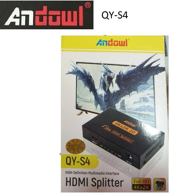 QY-S4_zand-kd Διαχωριστής HDMI splitter QY-S4 ANDOWL Andowl - Image 1