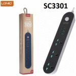 Πολύπριζο με 3 πρίζες EE και 3 θύρες USB μαύρο SC3301 LDNIO Ldnio