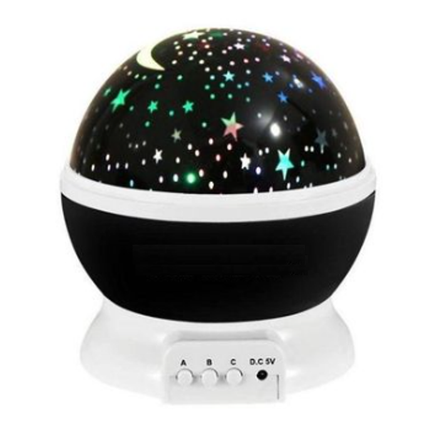 STAR_MASTER_BLACK_mkr3-4o Στρογγυλή λάμπα περιστρεφόμενης προβολής, μαύρο OEM - Image 1