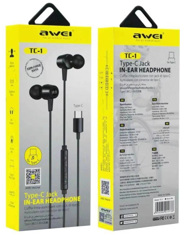 TC-1_AWEI_1_r1zu-ve Ακουστικά Type-C TC-1 AWEI AWEI - Image 1