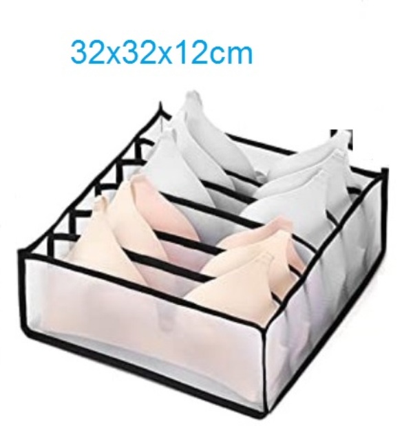 UNDERWEAR_ORGANIZER_15784-66_BLACK_1 Αναδιπλούμενος διχτυωτός οργανωτής εσωρούχων για συρτάρι Μαύρο 32x32x12cm 15784-66 OEM - Image 1