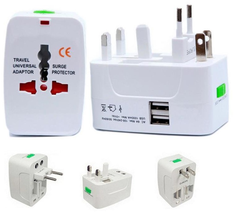 all-in-one-universal-travel-adaptor_uswe-wt Παγκόσμιος ταξιδιωτικός αντάπτορας πρίζας με 2 Θύρες USB - Universal Travel Adaptor OEM - Image 1