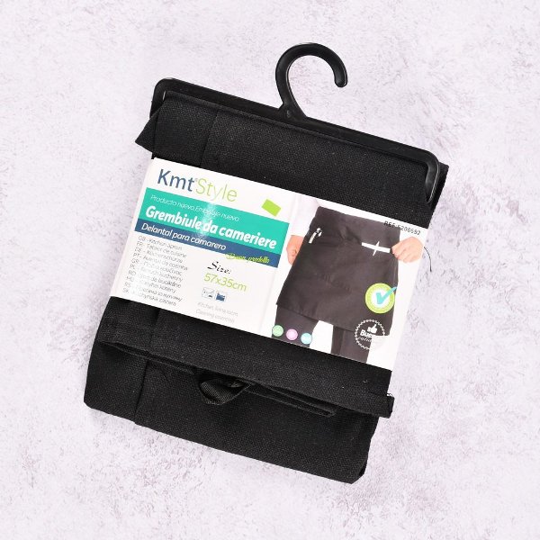 CREATOR: gd-jpeg v1.0 (using IJG JPEG v62), quality = 85 Ποδιά σερβιτόρου με τρεις τσέπες μαύρη Kmt style 5200592 OEM - Image 1