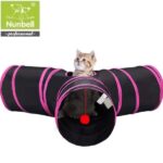 Αναδιπλούμενο τούνελ γάτας με 3 εξόδους φούξια 19418-242 Nunbell Nunbell