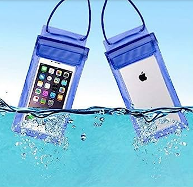 cell_blue_iehs-1m Αβύθιστη αδιάβροχη θήκη κινητών με οθόνη αφής , μπλε OEM - Image 1