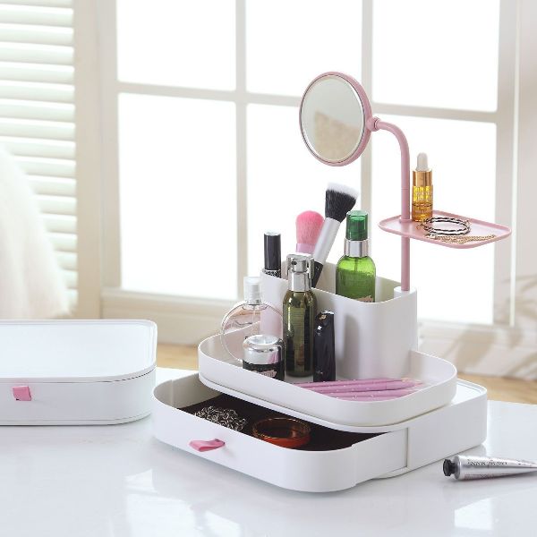 cosmetic_organizer___mirror_1_j31b-xs Βάση αποθήκευση καλλυντικών με περιστρεφόμενο καθρέφτη 7009 OEM - Image 1