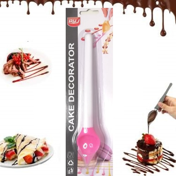 decorating_spoon_pink_1_bhtn-37 Κουτάλι σιλικόνης για διακόσμηση ροζ 57341 YR1828-7 OEM - Image 1