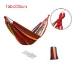 Διπλή πολύχρωμη υφασμάτινη αιώρα κόκκινη ριγέ HY-8193-2 OEM