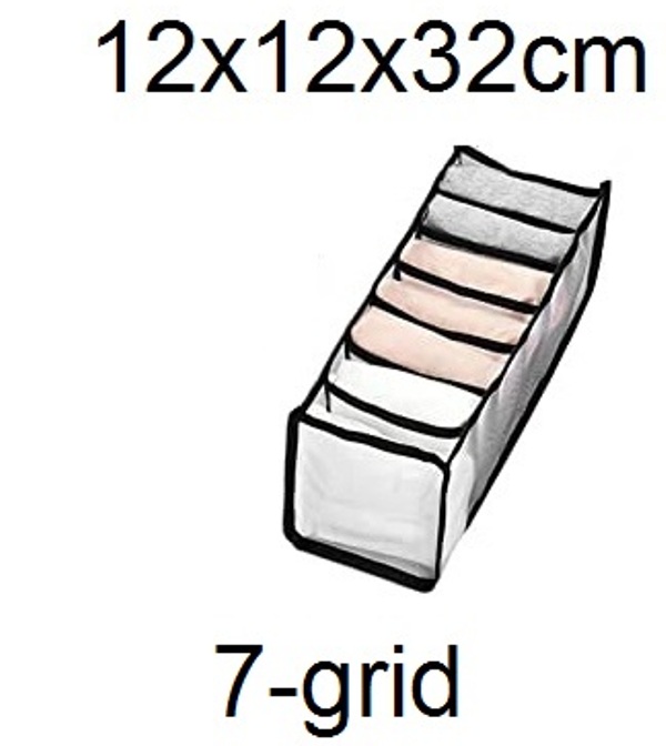 drawer_15784-63__12x12x32__1 Αναδιπλούμενος διχτυωτός οργανωτής εσωρούχων για συρτάρι Μαύρο 12x12x32cm 15784-63 OEM - Image 1