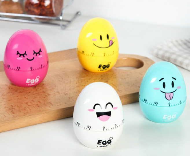 egg_timer_49pq-5w Μηχανικό χρονόμετρο κουζίνας χαρούμενα αυγουλάκια OEM - Image 1