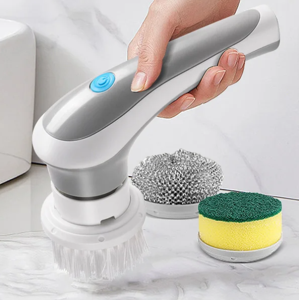 electric_cleaning_brush_grey_1_wfmn-dl Επαναφορτιζόμενη βούρτσα καθαρισμού επιφανειών με 3 κεφαλές γκρι OEM - Image 1