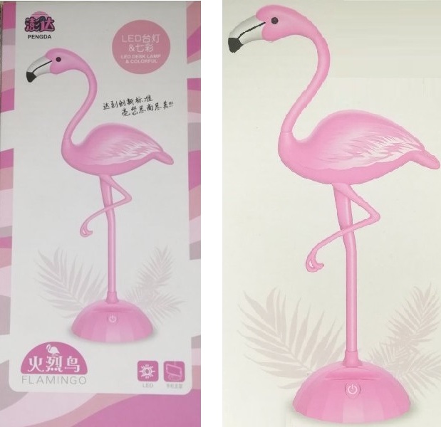flamingo_1_1it2-hl Επαναφορτιζόμενη επιτραπέζια λάμπα νυκτός LED Φλαμίνγκο 27584 OEM - Image 1