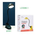 Επαναφορτιζόμενη επιτραπέζια λάμπα LED με κλιπ Διάστημα πράσινη LD3086-1 OEM