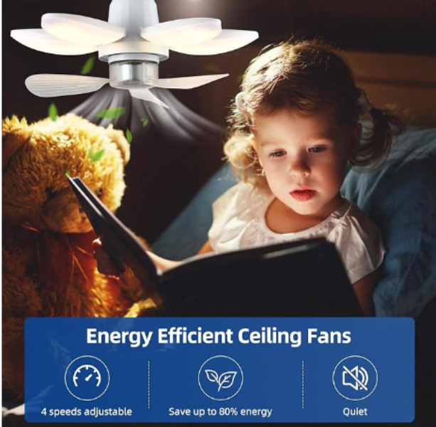 fran_3_dbkr-1h Λάμπα οροφής - ανεμιστήρας λευκό E27 LED με τηλεχειριστήριο OEM - Image 1