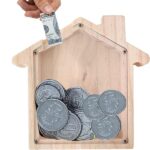 Ξύλινος κουμπαράς Σπιτάκι μπεζ 34984 OEM